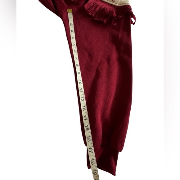 Vintage Gitano Red Aztec Fringe Collar BOHO Western Long Sleeve Sweater Size M - Picture 10 of 13